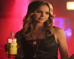 Arielle Kebbel consuming alcohol